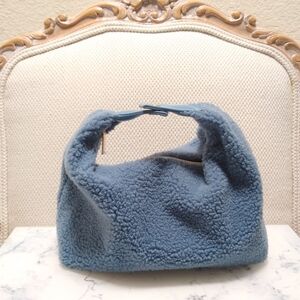 New Blue Sherpa Clutch Bag Pouch